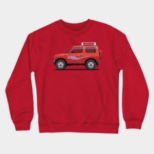 Jimny JA11 SJ410 Red - Side Crewneck Sweatshirt